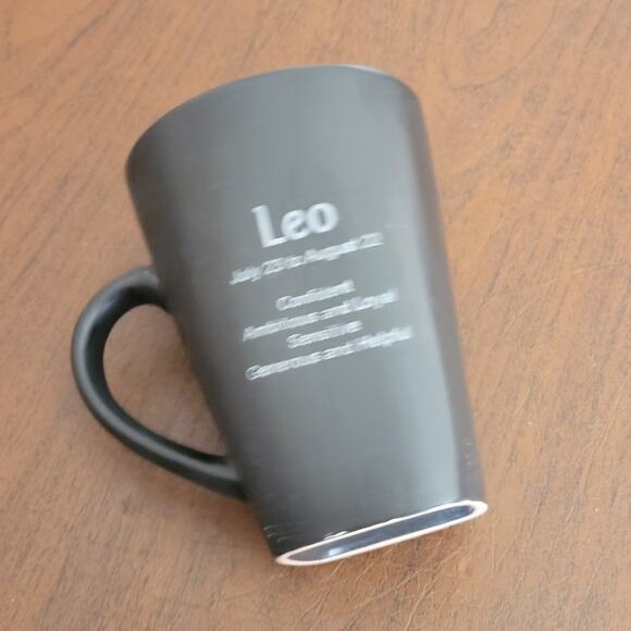 Fisher Stoneware Collectible Astrology Zodiac Mug Coffee Tea Leo Green Lion - Picture 6 of 7